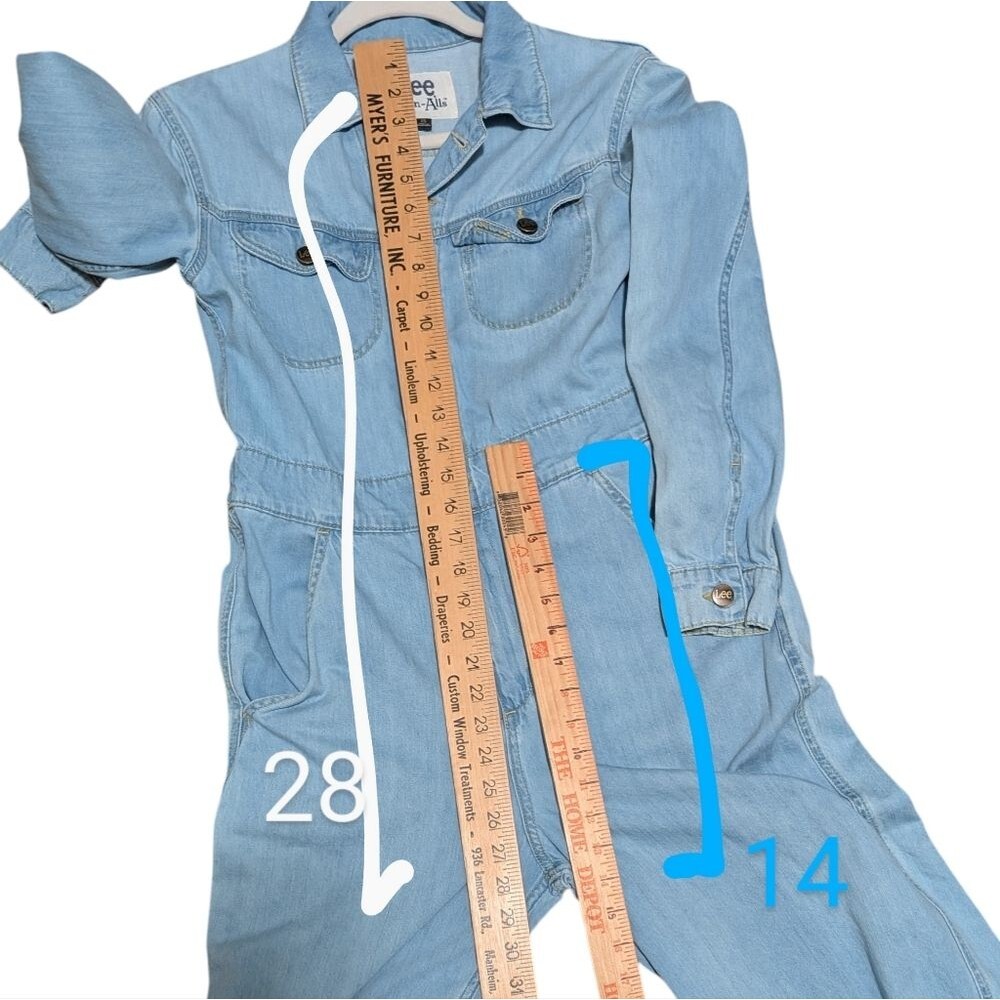 Lee coverall women's size XS Boilersuit Jumpsuit utility denim union-all premium - Picture 4 of 12